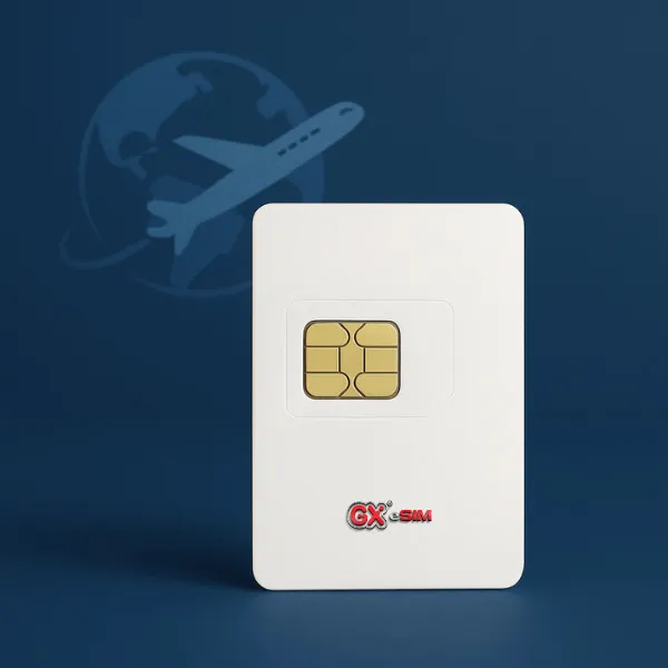 Physical travel SIM card for global use in over 170 countries with top-up and reuse option. Connect with GigaX eSIM